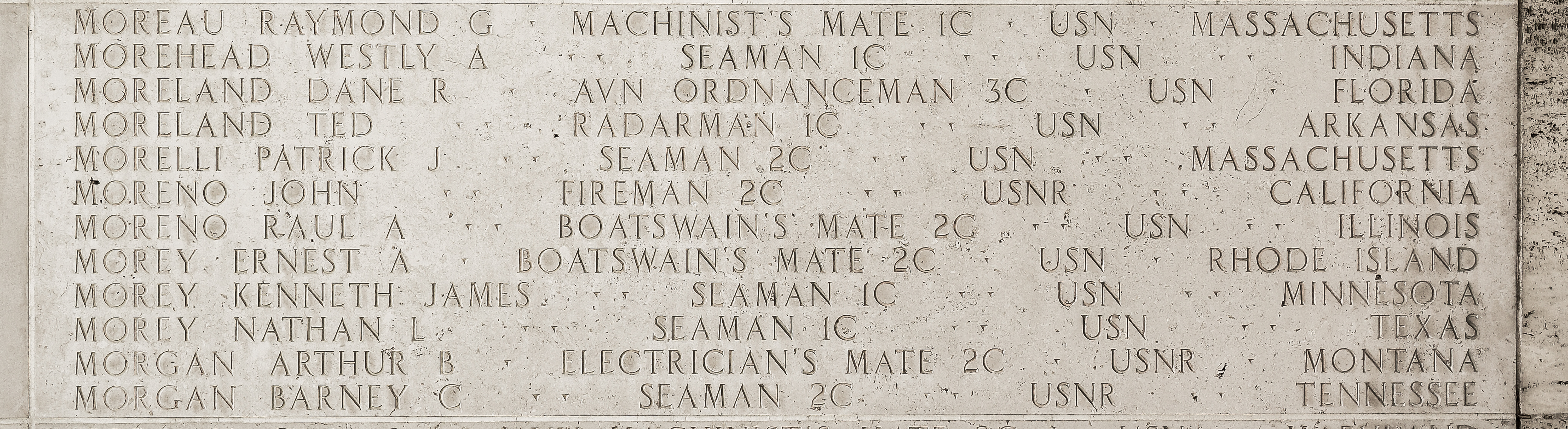 Nathan L. Morey, Seaman First Class